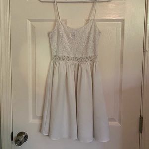 White Lace Mini Dress